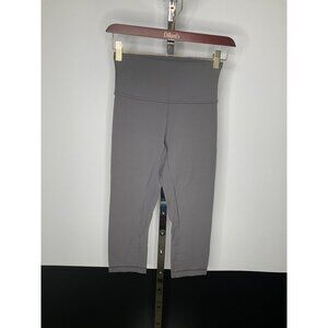 Lululemon Crop Pant Size US4 4 Slate Gray Leggings Workout Pants